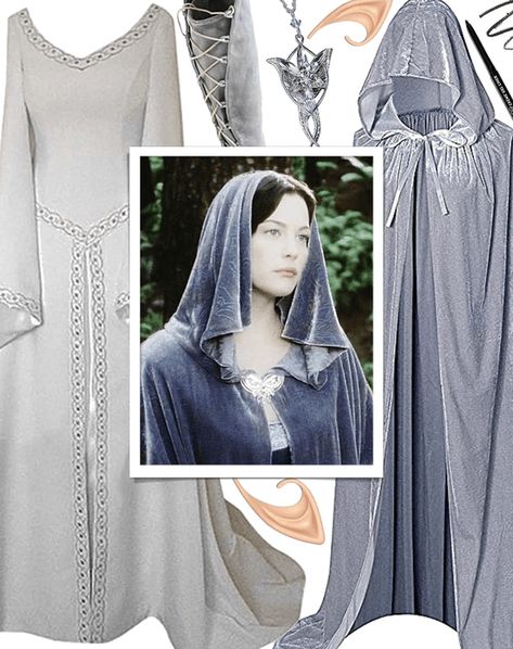 Arwen Cosplay, Aragorn Costume, Arwen Costume, Arwen Dress, Elvish Dress, Lotr Costume, Elven Dress, Elf Cosplay, Shoplook Outfits