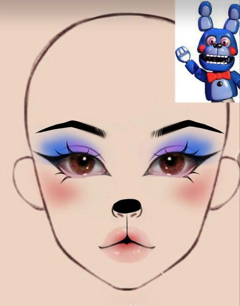 Ballon boy fnaf makeup, Chica fnaf makeup inspiration, makeup, bonnie makeup fnaf, foxy makeup fnaf, sun makeup fnaf, moon makeup fnaf #fnaf #fnafpuppet #fnafedit #fnafsecuritybreach  #fivenightsatfreddys #1 #tiktok #makeup #makeupideas #cosplay #ballonboy Bonnie Halloween Costume Fnaf, Fnaf Bonnie Makeup, Chica Makeup Fnaf, Bonnie Fnaf Costume, Foxy Makeup Fnaf, Fnaf Face Paint, Five Nights At Freddy's Makeup, Fnaf Cosplay Bonnie, Freddy Fazbear Makeup