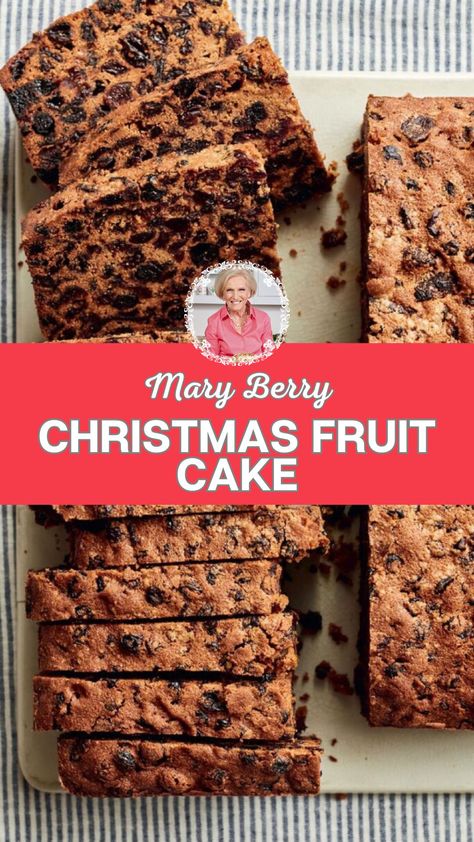 Mary Berry Christmas Fruit Cake Boozy Sweets, Mary Berry Christmas Cake, Christmas Fruit Cake Recipe, Mary Berry Christmas, Fruit Cake Recipe Christmas, Mary Berry Recipes, Christmas Fruit Cake, Mary Berry Recipe, Fruit Cake Recipe