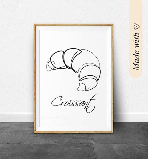 Check out this item in my Etsy shop https://www.etsy.com/listing/1328208048/croissant-art-baking-svg-food-posters Croissant Line Art, Food Line Art, Croissant Art, Baking Svg, Food Posters, Linear Art, Etsy Decor, Food Drawings, Minimalistic Art