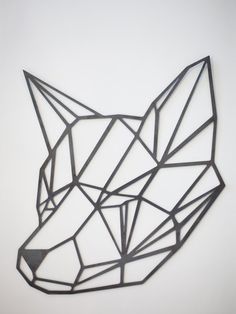 Fox tattoo Geometric Fox, Geometric Origami, Fox Wall Art, Geometric Bear, Art Fox, L Wallpaper, Polygon Art, Geometric Drawing, Tape Art