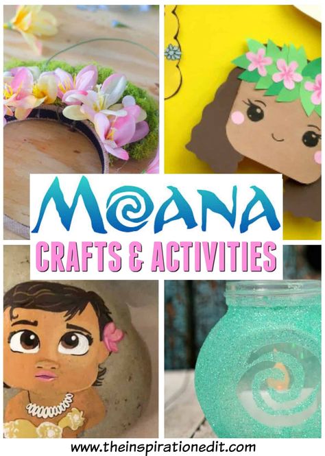 The Best Moana Crafts And Activities For Kids · The Inspiration Edit Moana Arts And Crafts, Moana Craft Ideas, Disney Summer Camp Ideas, Disney Themed Activities For Kids, Disney Arts And Crafts, Moana Activities, Disney Movie Crafts, Disney Craft Ideas, Disney Activities For Kids