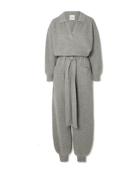 Jumpsuit Winter Outfit, Knit Loungewear Set, Cashmere Loungewear, Designer Loungewear, Knitted Loungewear, Slim Fit Joggers, Going Home Outfit, Cable Knit Jumper, Knit Jumpsuit