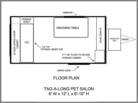 Floor Plans Mobile Grooming Trailers & Salons Dog Grooming Trailer, Grooming Trailer, Ceiling Layout, Mobile Dog Grooming, Mobile Grooming, Dog Grooming Diy, Pet Grooming Business, Mobile Pet Grooming, Dog Grooming Salons