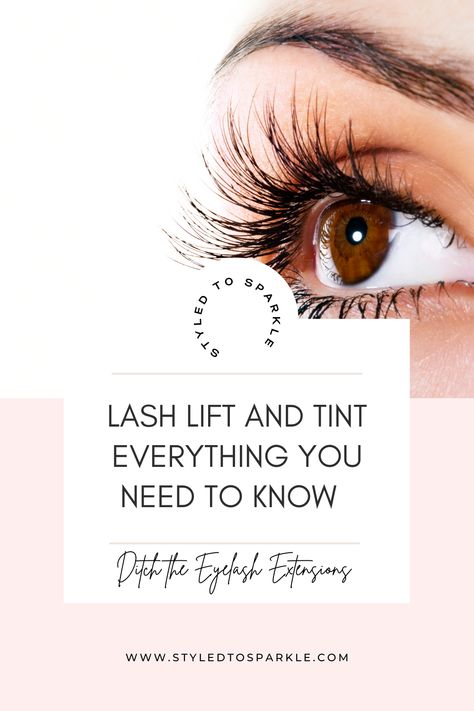 Ditch the eyelash extensions and try a lash lift and lash tint to enhance your natural eyelashes. Lash tint and lift, lash tint diy, lash tint at home, lash lift tips, lash lift care. Lash Lifts And Tint, Diy Lash Lift And Tint At Home, Diy Lash Tint, At Home Lash Lift, Tinted Lashes, Lash Lift Tips, Lash Tint And Lift, Permanent Curls, Lash Lift And Tint