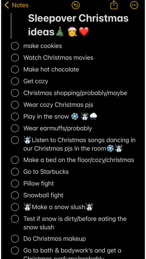 Idk Christmas Sleepover Ideas For Teens, List Sleepover, Christmas Sleepover Ideas, Teen Christmas Party, Christmas Sleepover, Christmas Party Ideas For Teens, Sleepover Tips, Teen Sleepover, Christmas Checklist