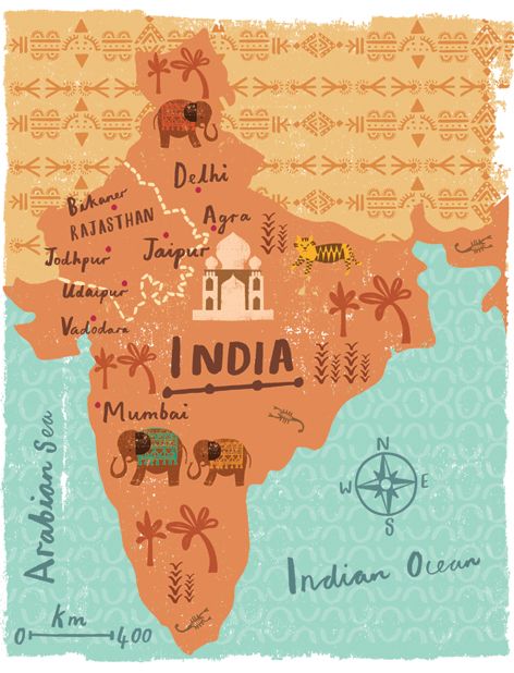 Map Of India, India Map, Sacred Architecture, Golden Triangle, Diwali Festival, Illustrated Map, Map Design, Incredible India, India Travel