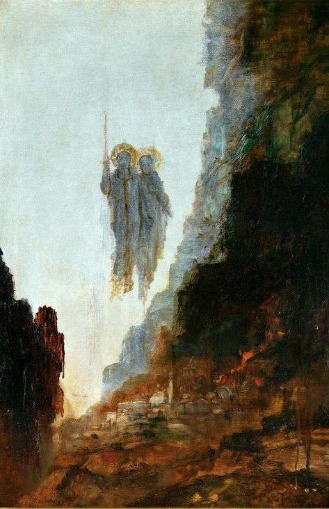 Gustave Moreau The Angels of Sodom 1890 Musée Gustave Moreau, Gustave Moreau, Art Haus, Gustave Courbet, Occult Art, Big Art, Orthodox Icons, Art Plastique, Art Sketchbook