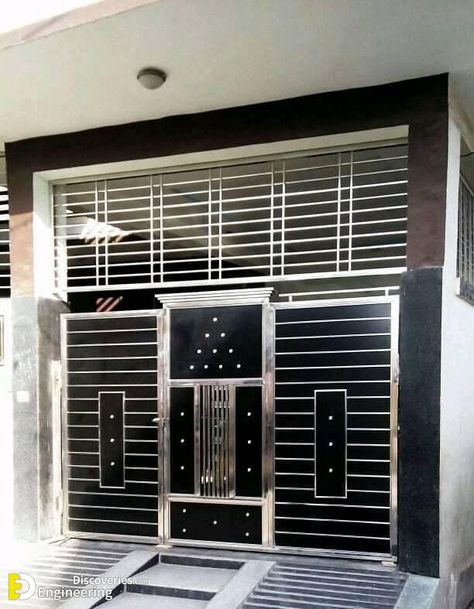 Top 41+ Modern Main Gate Design Ideas - Engineering Discoveries Modern Front Gate Design, Ss Gate, Arbaz Khan, Iron Main Gate Design, Gate Design Ideas, Electronic Scrap, Modern Main Gate Designs, Balcony Glass Design, Fancy Mirrors