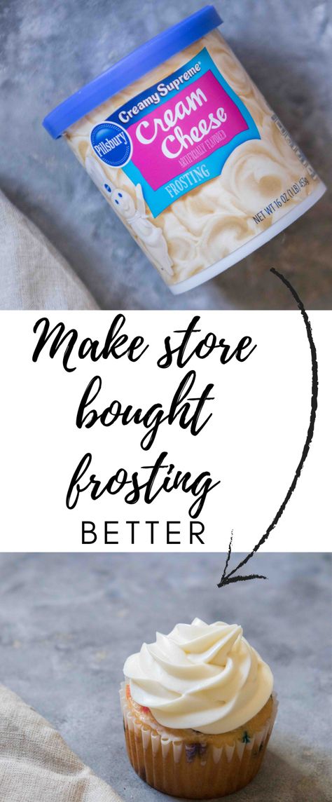 7 secrets to make store bought frosting better - Lifestyle of a Foodie How To Make Store Bought Icing Taste Homemade, How To Make Store Frosting Taste Better, Store Bought Frosting Improve, How To Make Bought Icing Taste Homemade, Store Icing Taste Homemade, How To Make Frosting Taste Homemade, Fixing Store Bought Frosting, How To Frost Cake With Canned Frosting, Frosting Recipes For Decorating