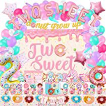 Check this out! Two Sweet Birthday Party, Backdrop Balloon Garland, Donut Cake Topper, Sweet Birthday Party, Donut Party Decorations, Two Sweet Birthday, Candy Photography, Banner Diy, Donut Birthday Parties