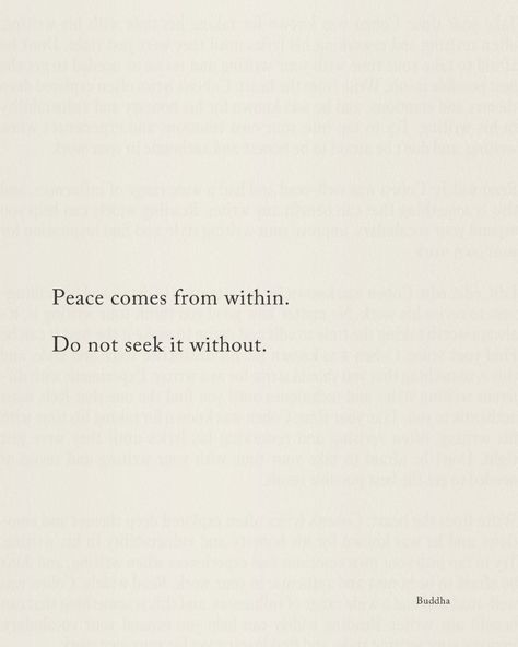 True peace is an inside job. 🧘🏼‍♀️ Cultivate inner calm and harmony, and the world will reflect it back. ✨ #InnerPeace #Mindfulness #Buddha #SelfAwareness #Calm #Meditation #SpiritualGrowth #PeacefulMind Calm Quotes Peace, Peace And Calming, Calm Meditation, Calm Mind, Calm Quotes, Finding Inner Peace, Inside Job, Self Awareness, Spiritual Growth