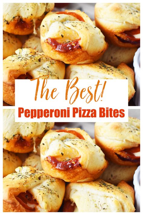 Pepperoni Pizza Bites, Pizza Bomb, Dinner Pizza, Party Snacks Easy, Bowl Party Food, Appetizers Easy Finger Food, Finger Foods Easy, Pizza Bites, Superbowl Party Food