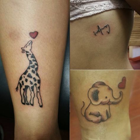 Yesterday💕 #hearts #hearttattoo #giraffe #elephant #vitalsign #heartbeat #tattoo #tattoos #la #losangeles #lalife #sfv #csun #cute #girly… Giraffe Heart Tattoo, Giraffe Heart, Balloon Tattoo, Heartbeat Tattoo, La Life, Best Friend Tattoos, Tattoos For Kids, Friend Tattoos, Heart Balloons