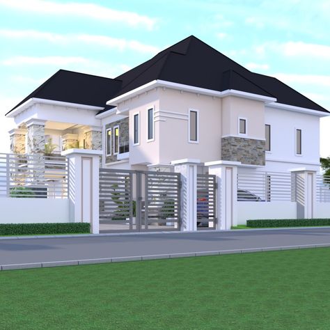 Nigerian Houses, Simple Home Design, House Image, Bungalow Style House Plans, Design Hacks, Houses Design, Duplex Design, Best Modern House Design, Luxury Modern Homes