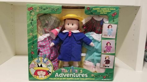 Madeline Doll, Beach Pail, Ice Skating Outfit, 2000s Nostalgia, Toy Maker, Yellow Hat, Dog Stories, Paper Hat, 90s Childhood