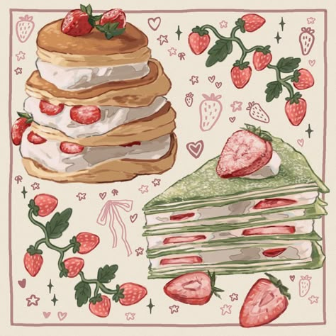 Food Illustration Art, Cute Food Art, Food Drawings, Sketchbook Inspo, Arte Inspo, Food Drawing, Food Illustration, Cute Art Styles, Sketchbook Ideas