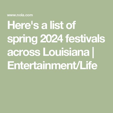 Here's a list of spring 2024 festivals across Louisiana | Entertainment/Life Lao New Year, Louisiana Festivals, Born On The Bayou, Movies Food, Oyster Festival, Peach Festival, Louisiana Crawfish, Blues Festival, Jazz Fest