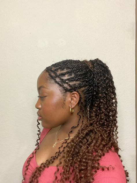 Brown Passion Twists On Dark Skin, Mini Passion Twists Color 30, Passion Twist Bohemian Hair, Brown Mini Passion Twists, Brown Twists Black Women, Brown Passion Twists, Micro Passion Twists, Small Passion Twists, Mini Passion Twists