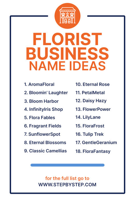 Florist Business Name Ideas Flower Shop Names Ideas, Ideas Name, Florist Business, Shop Name Ideas, Business Name Ideas, Shop Stand, Flower Business, Name Ideas, Name Generator