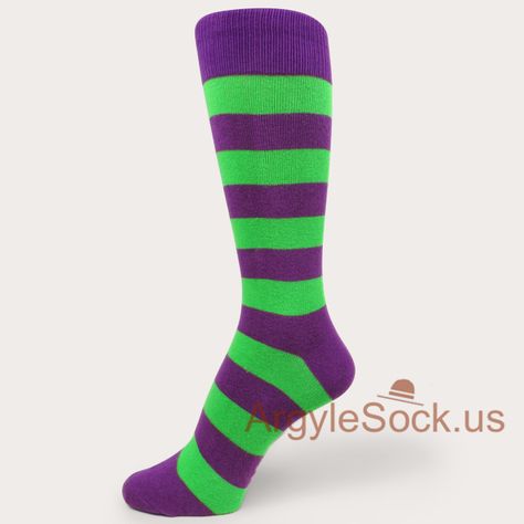 MA078: BRIGHT GREEN PURPLE BOLD STRIPED GROOMSMEN MENS SOCKS Groomsmen Socks, Argyle Socks, Groomsmen Wedding, Pink Toes, Purple Guy, Soft Purple, Striped Socks, Dress Socks, Sock Gifts