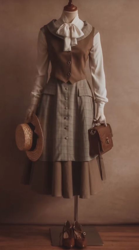 Old English Clothes, 1920s Outfit Ideas Casual, 19th Century Fashion Women, Early 1800s Fashion, Late 1800s Fashion, Dollcore Outfits, 1800 Fashion, 1800s Clothing, 1900s Fashion