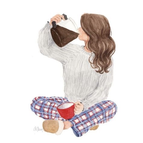 Monday Coffee, Heather Stillufsen, Coffee Drawing, Coffee Illustration, Coffee Pictures, Coffee Girl, Coffee Photography, Coffee Coffee Coffee, Girly Art Illustrations