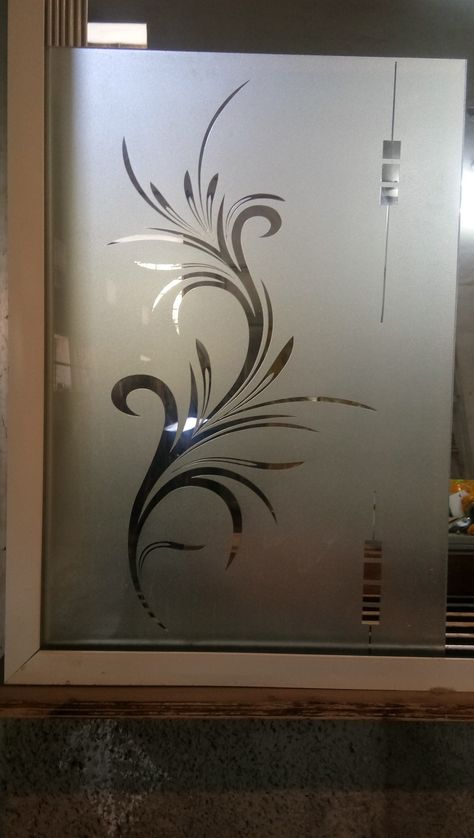 Long Window Glass Design, Film On Glass Design, Etched Glass Designs For Doors, Frost Glass Designs, Window Glass Iching Design, Window Glass Etching Designs Latest, Tafan Glass Designs, Back Painted Glass Design Interiors, Glass Iching Design