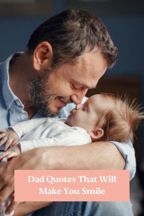 Whether you're looking for something sweet, inspiring, or funny, we have a great list of the best dad quotes! Check them out! #dadquotes #inspirationalquotes #quotes #dad The Best Dad Quotes, New Father Quotes, First Fathers Day Quotes, Quotes About Becoming, Quotes Congratulations, New Dad Quotes, Baby Smile Quotes, Step Dad Quotes, Good Father Quotes