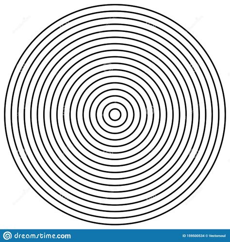 Radial Circles Design Element. Converge Circle Lines. Repeating, Expand Circles From Center, Epicenter. Emission, Circulate, Loop Stock Vector - Illustration of convergence, epicentre: 159500534 Hyptonize Circle, Time Clock Tattoo, Circle Texture, Circle Line Art, Card Making Stencils, Circles Design, Radial Pattern, Circle Line, Circle Math