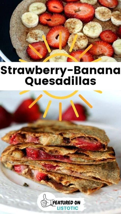 Low Carb Breakfasts, Peanut Butter Strawberry, Healthy Filling Breakfast, Quick Breakfast Ideas, Breakfast Quesadillas, Easy And Healthy Breakfast, Healthy Breakfast For Kids, Easy Breakfast Ideas, Breakfast Quesadilla