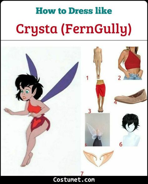 Crysta (FernGully) Costume for Cosplay & Halloween Costumes For Short Hair Woman, Crysta Ferngully Costume, Fern Gully Costume, Short Hair Costume Ideas, Ferngully Costume, Short Brown Hair Costume Ideas, Short Hair Halloween Costumes Women, Short Hair Costume Ideas Halloween, Crysta Ferngully