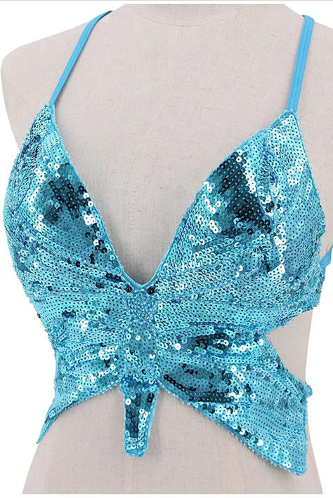 We hope you agree that this fun Butterfly shape Sequin Crop Top makes for a perfect Festival or Carnival Crop Top - adding zing to your outfit without taking up space in your backpack!

This lovely top is covered in sequins and features a butterfly shaped cut out in the front. The lace up back can easily be adjusted to fit a range of sizes.

17 colours to choose from. Plenty for you and all your Festival Friends. Perfect for gifting too! Festival Friends, Taking Up Space, Sequin Crop Top, Lovely Tops, Butterfly Shape, A Butterfly, Festival Outfit, Festival Outfits, Carnival