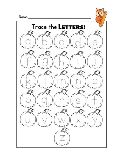 Pumpkin Themed Alphabet Trace For Pre-K Or Kindergarten| Digital Download PDF, JPG Halloween Lesson Plans, Letter Worksheets For Preschool, Alphabet Letter Crafts, Abc Worksheets, Fall Preschool Activities, Uppercase Alphabet, Fall Arts And Crafts, Fall Kindergarten, Abc Activities