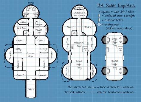 Spaceship deck plans - the Solar Express Spaceship Blueprint Sci Fi, Spaceship Floor Plan, Spaceship Layout, Sci Fi Floor, Deep Space 9, Starship Concept, 4k Wallpaper For Mobile, Dnd Funny, Rpg Maps