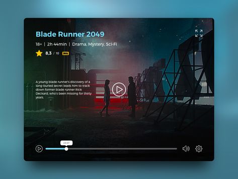 Daily UI #057  Video Player Event Concept, Tablet Ui, Movie Site, Ux Kits, Photography Mobile, Classic Window, Movie Sites, App Interface Design, Web Video