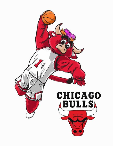 Chicago Drawing, Chicago Bulls Art, Chicago Bulls Tattoo, Logo Chicago Bulls, Bull Drawing, Word Illustration, Benny The Bull, Chicago Logo, Rebranding Logo