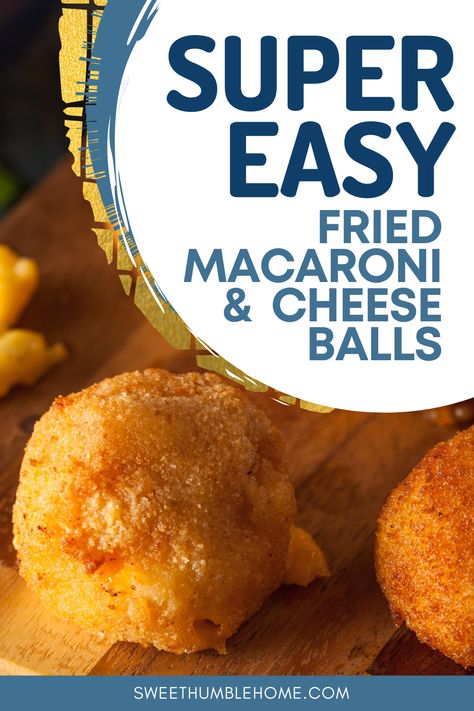 Macaroni Cheese Balls Recipe, Macaroni Balls Fried, Mac & Cheese Balls, Macaroni Balls, Macaroni And Cheese Balls, Macaroni Cheese Balls, Fried Macaroni And Cheese, Fried Macaroni, Quick Beef Recipes