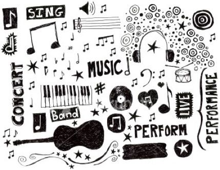 Music Class Doodles by ~jujuandtomtom on deviantART Music Doodle, Notebook Doodles, Doodle Books, Drawing Conclusions, Notebook Art, Dancing Baby, Music Class, Music Themed, Music Classroom