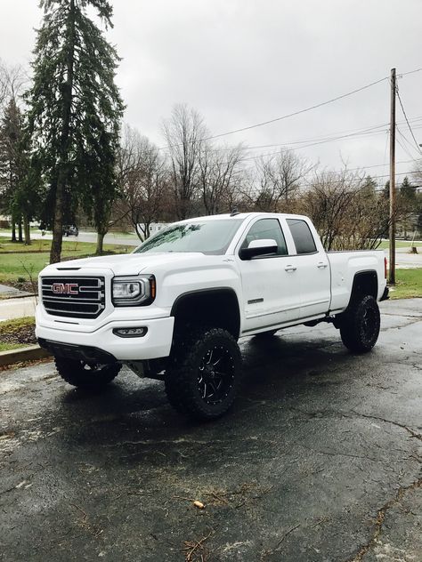 My 2017 gmc sierra sle elevation Jeep Wrangler Pickup Truck, Gmc Sierra Sle, Gmc Suv, Gmc Trucks Sierra, Future Trucks, Truck Yeah, Jacked Up Trucks, Gm Trucks, Gmc Truck