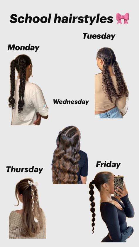 Hairstyles For The Week, Braids For School, School Hairstyles For Teens, Hairstyles For Teens, Hairstyle Examples, School Hairstyles, Teen Hairstyles, School Pictures, Hairstyles For School