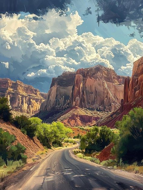 Chalk Pastel Art, Optical Illusion Drawing, Southern Art, Arizona Landscape, Landscape Painting Tutorial, Western Paintings, Barn Painting, Desert Art, Landscape Art Painting