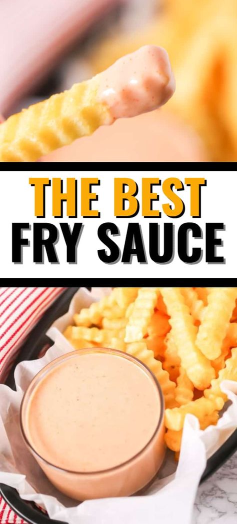 This Fry Sauce recipe is a delicious alternative that will take your fries over the top! Skip the boring ketchup and try this instead. Wok Sauce, French Fry Sauce, Fry Sauce Recipe, Fruit Dips, Ketchup Sauce, Dipping Sauces Recipes, Homemade Condiments, Fry Sauce, Burger Sauce