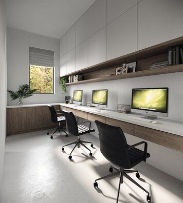 Office Makeover Ideas, Home Office Furniture Design, Home Study Rooms, Small Office Design Interior, Contemporary Office Design, Home Office Makeover, Modern Home Office Furniture, Small Office Design, Modern Home Offices