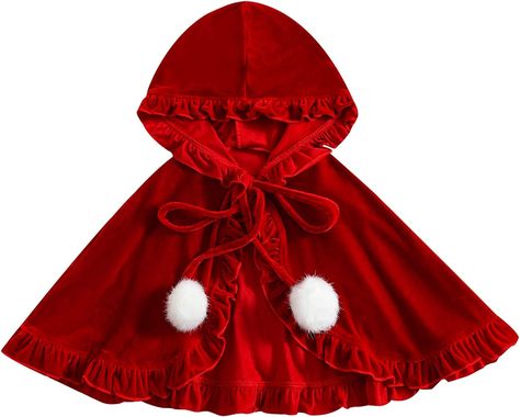 Cloak Outfit, Baby Boy Christmas, Christmas Romper, Poncho Coat, Girls Christmas Outfits, Hooded Poncho