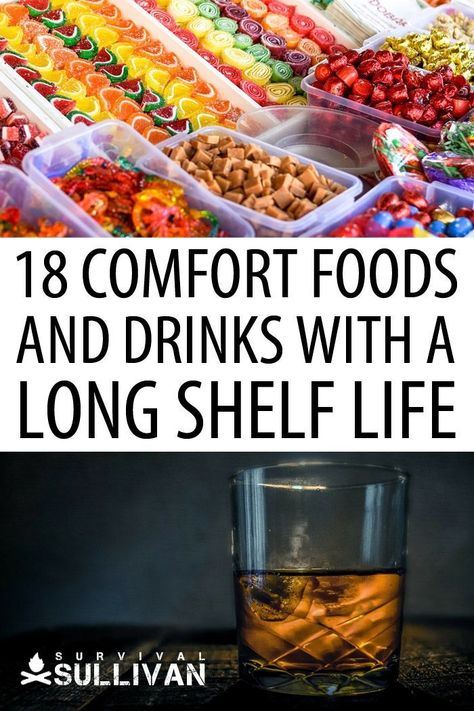 If you have a sweet tooth, you can keep your spirits up and post-collapse with these 21 long-shelf life comfort foods. #survival #stockpile Survival Stockpile, Prepper Ideas, Emergency Preparedness Food Storage, Survival Food Storage, Food Shelf Life, Prepper Food, Emergency Preparedness Food, Non Perishable Foods, Bushcraft Shelter