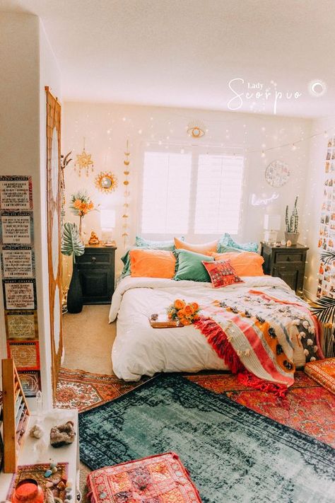 Bedroom Anthropology Bedroom, Stylish Bedroom Design, College Dorm Room Decor, Stylish Bedroom, College Dorm Rooms, Dorm Room Decor, Dream Rooms, Boho Bedroom, Bedroom Inspo