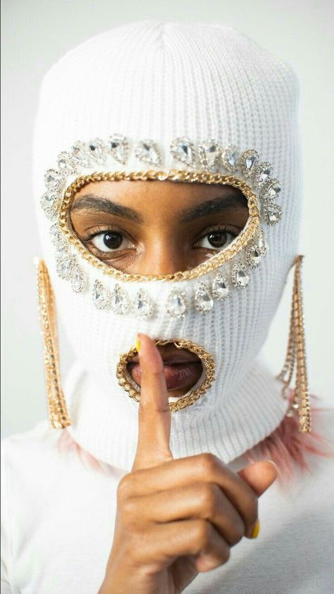 White Ski Mask, Ski Masks, Rose Mask, Gender Fluid Fashion, Festival Gear, White Mask, Dope Fashion, Ski Mask, Gorgeous Glass