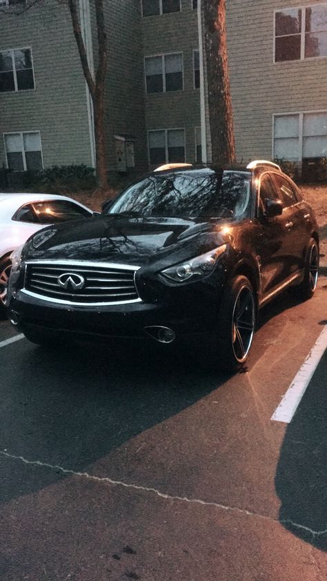 Black Infinity Car, Infinite Car, Infiniti Fx35, Black Luxury, Black On Black, Black Car, Future Life, Dream Life, Luxury Cars