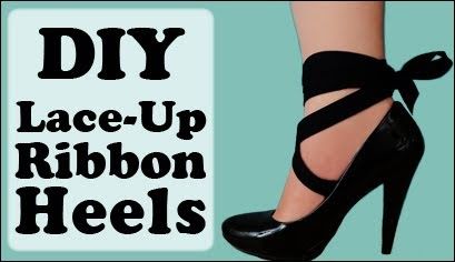 Diy Lace Up Heels, Diy Lace Up, Ribbon Heels, Shoe Refashion, Shoe Makeover, Diy Shoe, Diy Clothes And Shoes, Shoes Diy, Diy Fashion Hacks